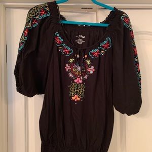 Boho type shirt with beautiful embroidery
